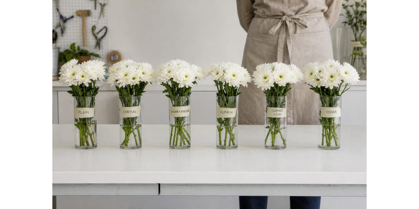 Aspirin, sugar, vodka, bleach — what actually works in water for cut flowers