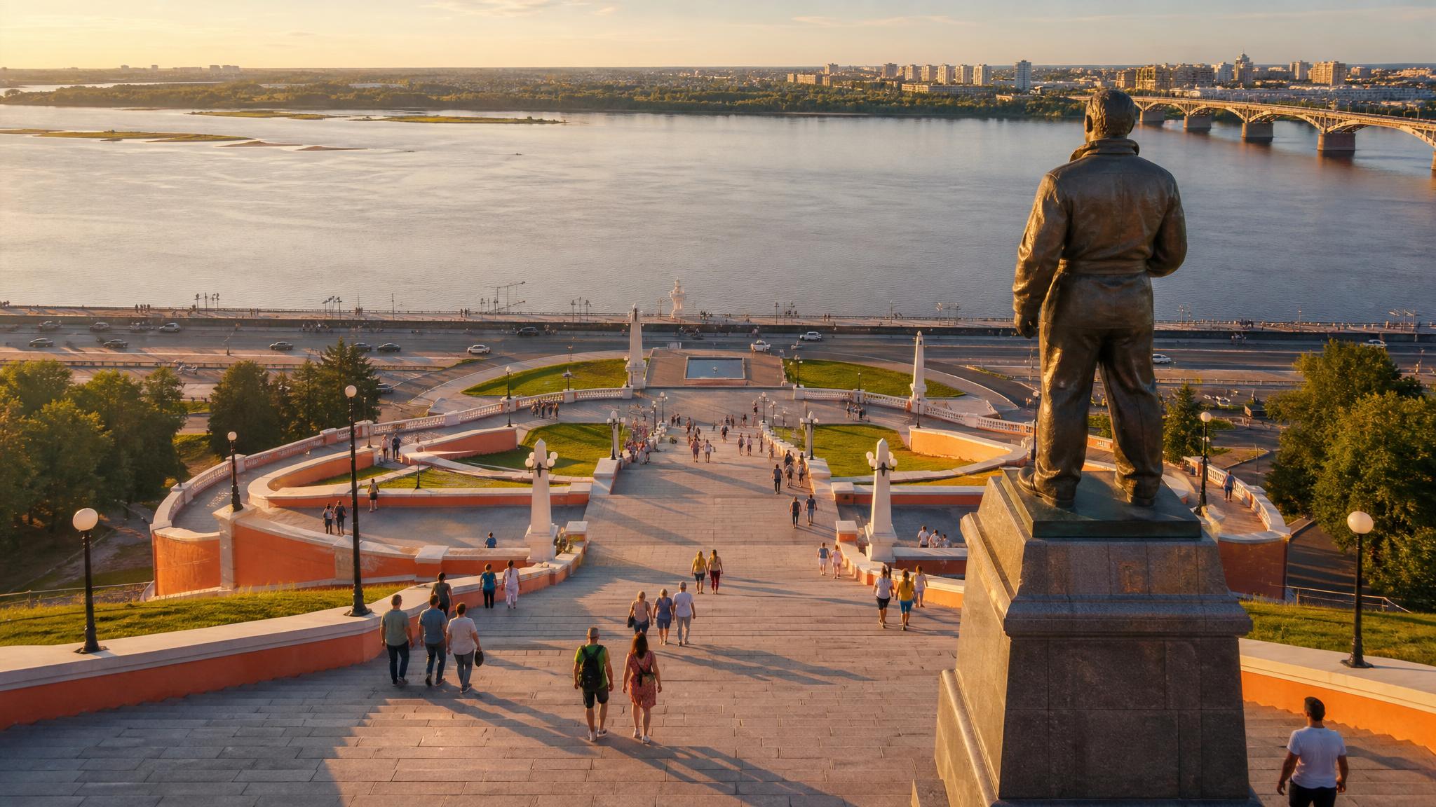 символ Нижнего Новгорода — Кремль на Стрелке