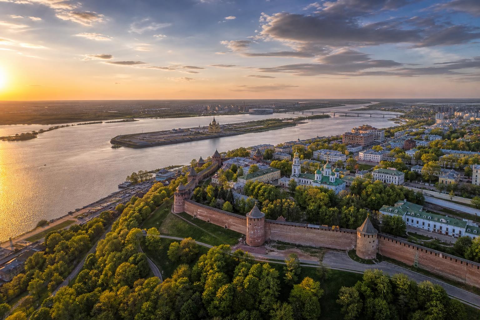 Символы Нижнего Новгорода: Кремль, Стрелка, Чкаловская лестница