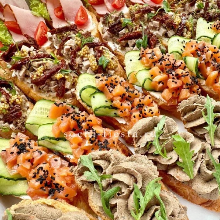 Брускетта "4 вкуса иксель" в Дубае