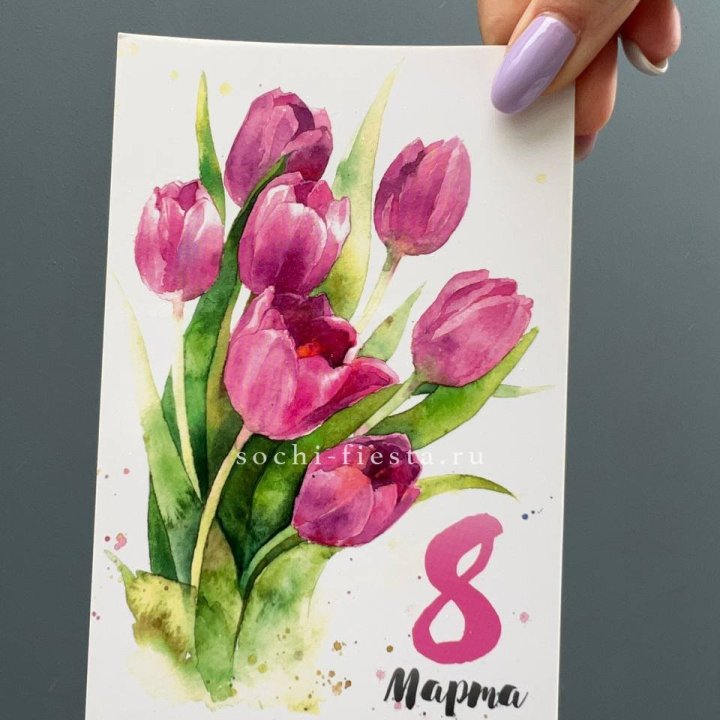 Открытка к букету "8 марта!" в Дубае